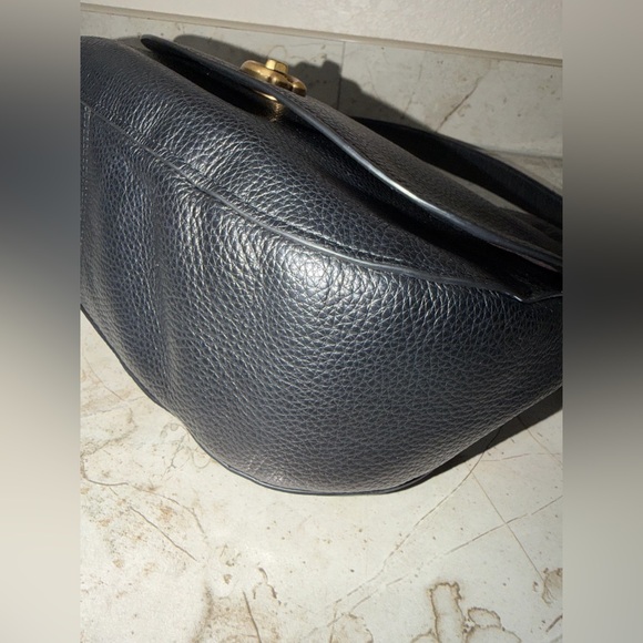 Coach Black Leather Shoulder Bag with Gold Hardware - Picture 7 of 15